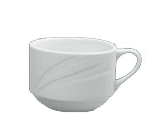 Yanco MM-1-S 7.5 Oz. White Porcelain Round Miami Cup