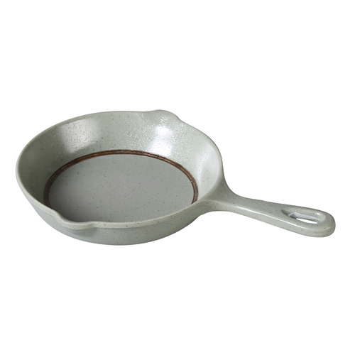 Yanco YO-5010 14 Oz. Matte Green Round Melamine with Handle Yoto Pot Plate