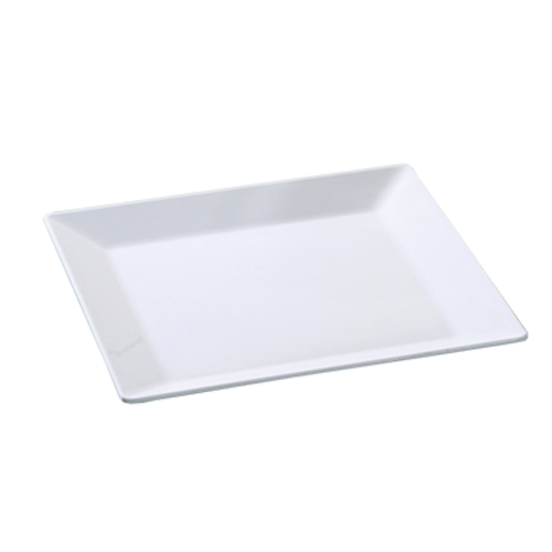 Yanco OK-114 14.5" W White Melamine Square Osaka Plate