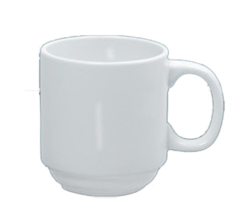 Yanco AC-16-P 16 Oz. White Round Porcelain Stackable Abco Prime Mug