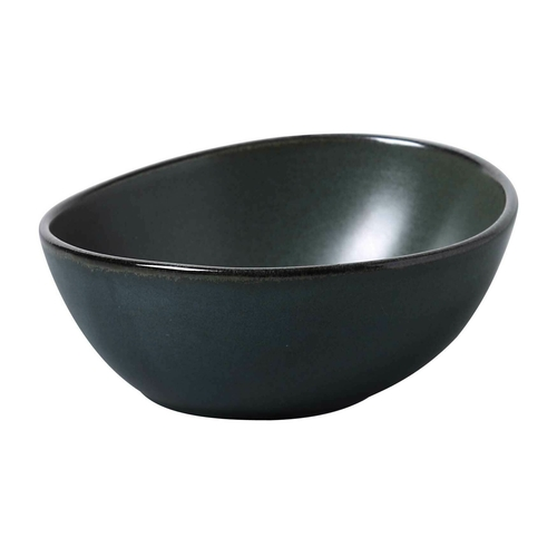 Yanco CH-405 8 Oz. 5" Dia. Dark Green Porcelain Round Champs Soup Bowl