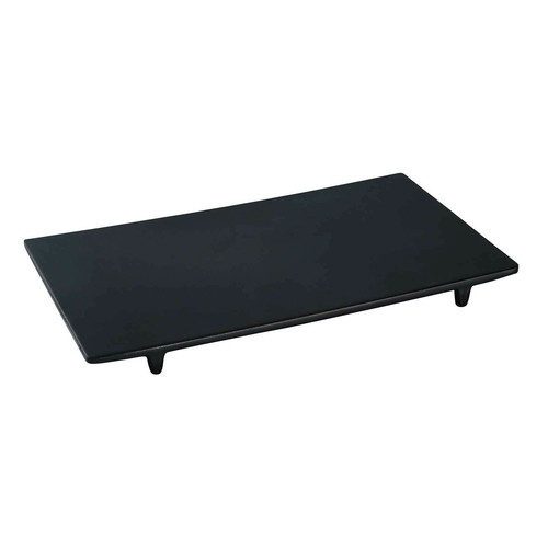Yanco BP-5013 13" W Melamine Rectangular Asian Style Black Pearl Display Plate
