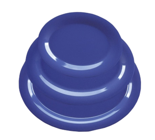 Yanco MS-209BU 9.5" L x 7.25" W Blue Melamine Oval Milestone Platter