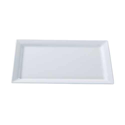 Yanco OK-7018 18" W White Melamine Rectangular Osaka Display Plate