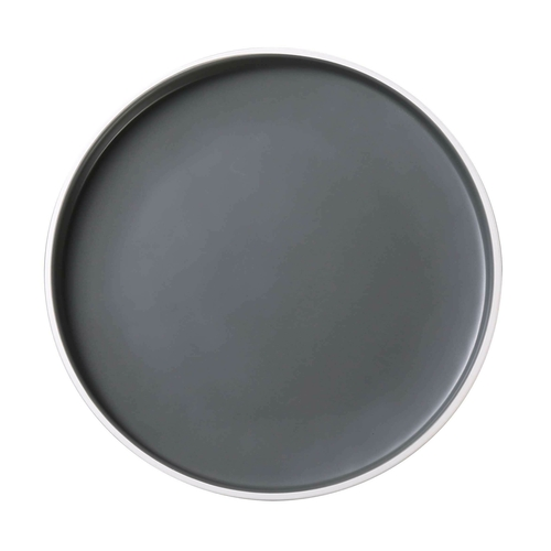 Yanco DI-310 10" Dia. x 1" H Gray Inside or White Outside Melamine Round Discover Plate