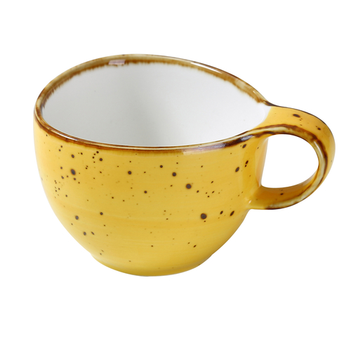 Yanco LY-001YL 7 Oz. Yellow Porcelain Lyon Coffee or Tea Cup