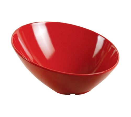 Yanco ME-309 24 Oz. 9.25" Dia. Speckled Red Melamine Round Slanted Mexico Sheer Bowl