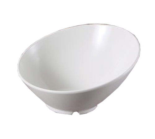 Yanco MD-309 24 Oz. 9.25" Dia. White Melamine Round Slanted Milando Sheer Bowl