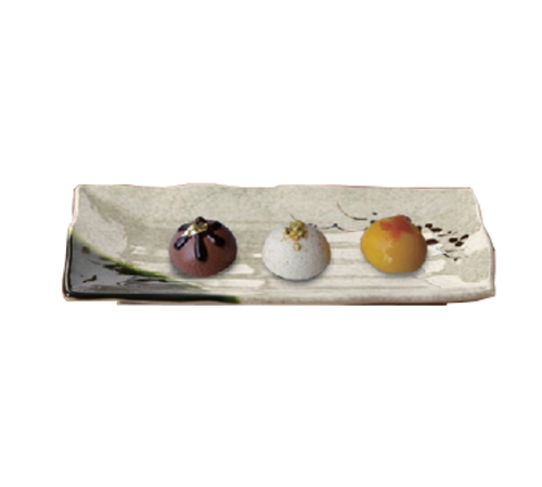 Yanco HO-2412 11" W Melamine Rectangular Rippled Edge Honda Plate