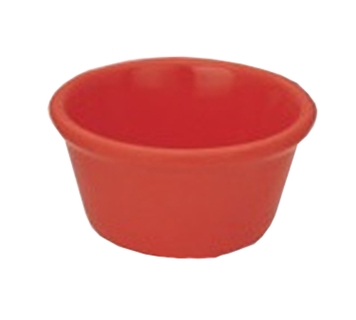 Yanco NC-538RD 4 Oz. Red Round Smooth Melamine Nu-Classic Ramekin