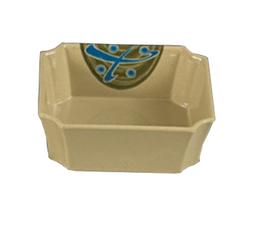Yanco JP-5149 24 Oz. 5.25" W Melamine Square Japanese Side Dish