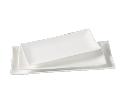 Yanco FU-212 11.5" W x 5.5" D Rectangular Porcelain Fuji Sushi Plate