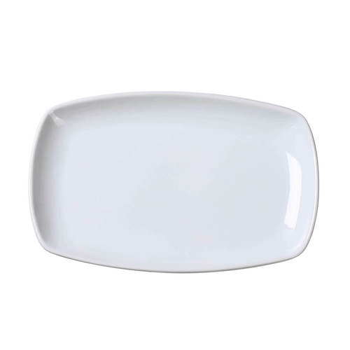 Yanco ML-2214 14.25" W Super White Porcelain Rectangular Main Land Plate