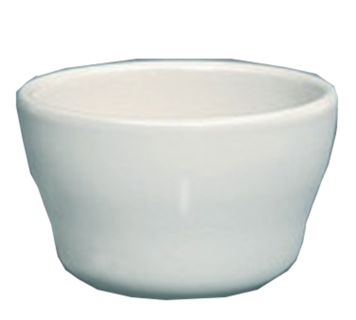 Yanco RE-4 7.25 Oz. 4" Dia. American White Ceramic Round Recovery Bouillon Cup