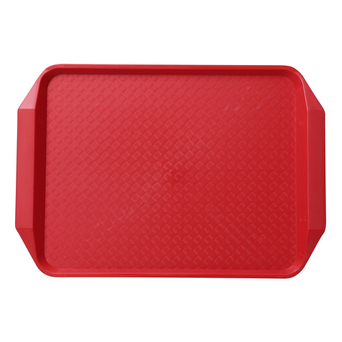 Yanco FT-803RD 17" W x " H x 12" D Red Melamine Rectangular Fast Food Tray