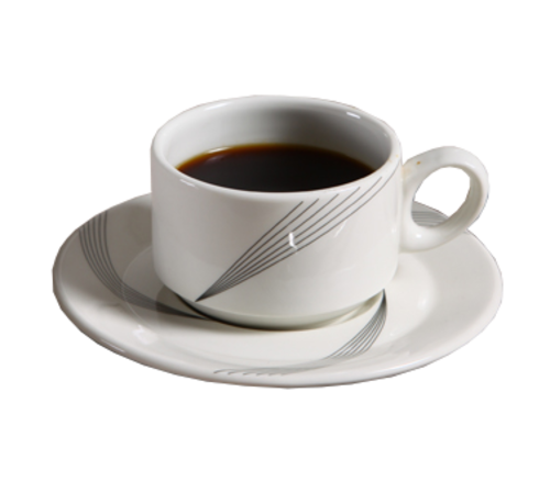 Yanco UR-002 5.5" W Bone White Porcelain Round Urban Line Saucer