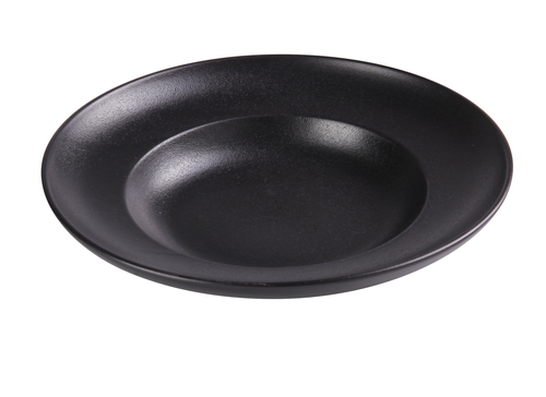 Yanco NB-710 10 Oz. Black Porcelain Round Noble Black Pasta Bowl