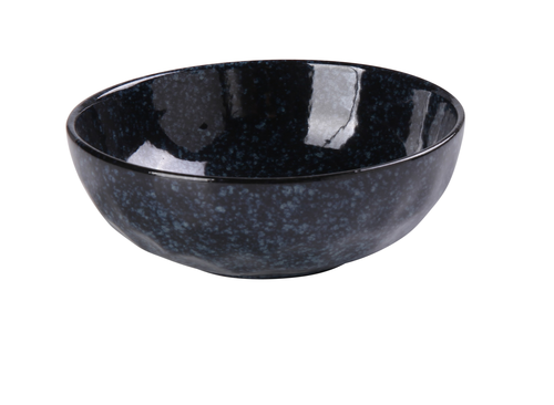 Yanco BL-807 28 Oz. Blue Porcelain Round Salad Bowl