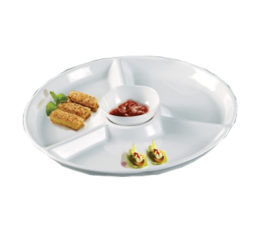 Yanco RM-032 3 Oz. White Melamine Round Rome Sauce Dish