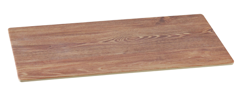 Yanco WD-210 10.5" W x " H x 6.25" D Brown Melamine Rectangular Serving Tray