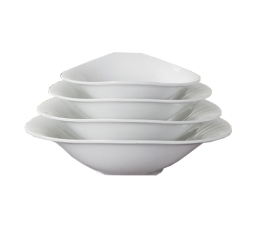 Yanco MD-912 68 Oz. 12" W White Melamine Triangular Milando Bowl