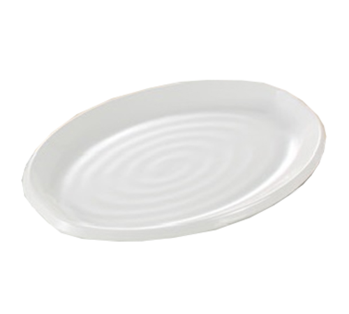 Yanco MD-214 14" L x 10.5" W White Melamine Oval Milando Plate