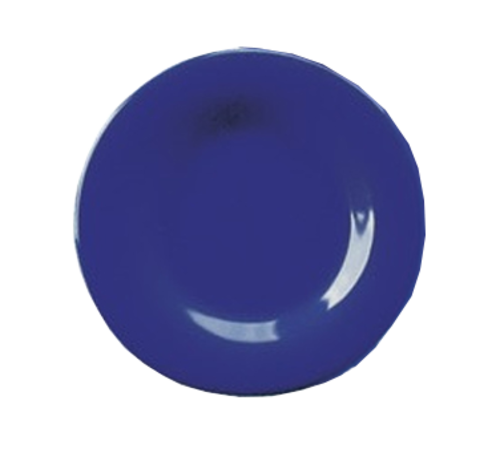 Yanco MS-009BU 9" Dia. Blue Melamine Round Wide Rim Milestone Plate