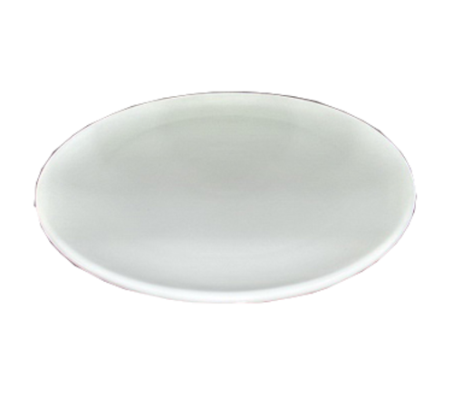 Yanco PP-212 12" W White Porcelain Oval Accessories Pizza Plate
