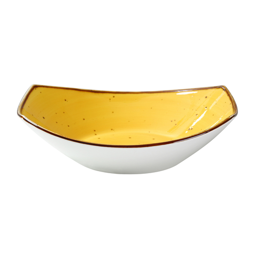 Yanco LY-409YL 20 Oz. Yellow Porcelain Oval Lyon Bowl