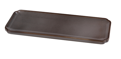 Yanco PK-515 15.25" W Grey Porcelain Rectangular Sushi Plate