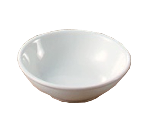 Yanco AC-003 2.5 Oz. 3.5" Dia. Super White Porcelain Round Small Abco Dish