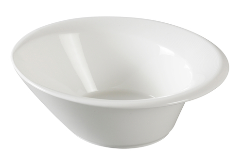Yanco SH-408 18 Oz. Bone White Porcelain Round Shanghai Salad Bowl