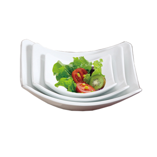 Yanco LK-310 48 Oz. Bone White China Square Lion King Bowl