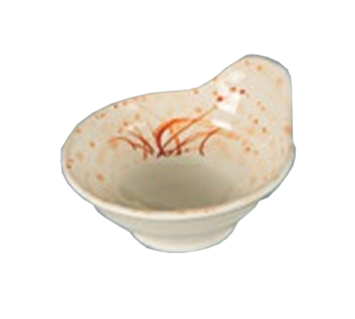 Yanco OR-3601 8 Oz. 4.5" Dia. Melamine Round Orchis Soup Bowl