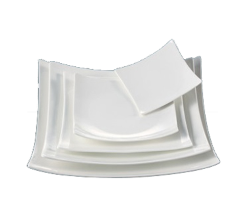 Yanco FU-110 10" W x 10.5" D Square Porcelain Fuji Sushi Plate