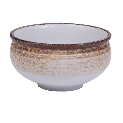 Yanco RO-2703 10 Oz. White or Brown Porcelain Round Rockeye-2 Onion Soup Crock