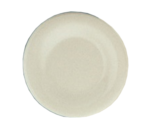 Yanco MS-010IV 10.5" Dia. Ivory Melamine Round Wide Rim Milestone Plate
