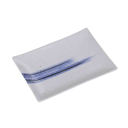 Yanco OC-310 10" W White Porcelain Rectangular Ocean Plate