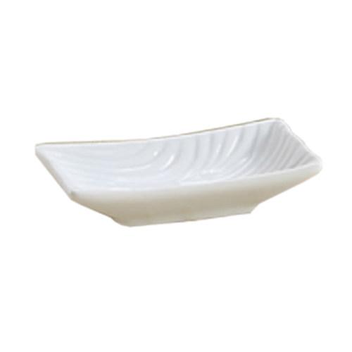 Yanco FU-903 1.5 Oz. Bone White Porcelain Fuji Sauce Dish