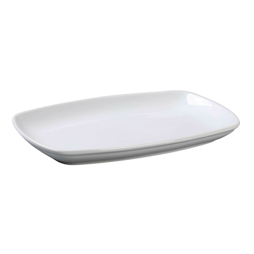 Yanco ML-2212 12.5" W Super White Porcelain Rectangular Main Land Plate