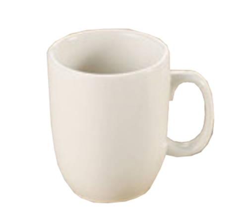 Yanco RE-15-J 15 Oz. White Round Ceramic Rolled Edge Recovery Joy Mug