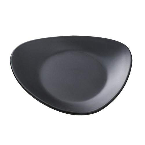 Yanco MO-106BK 6" L x 4.5" W Black Matte Finish Melamine Triangular Moderne Plate