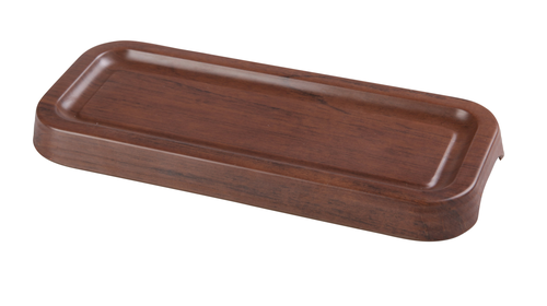 Yanco WL-410 10.25" W x 0.75" H x 4" D Rectangular Melamine Woodland Tray