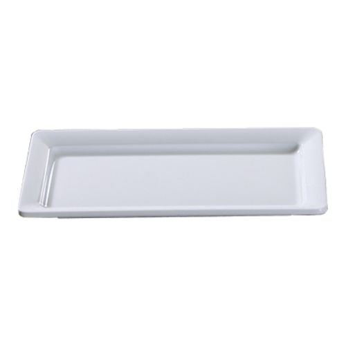 Yanco OK-7013 13" W White Melamine Rectangular Osaka Plate