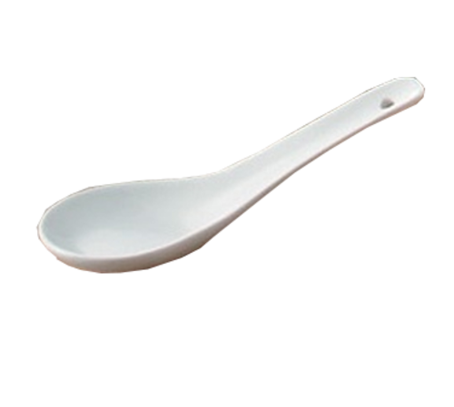 Yanco AC-005 5.5" L Super White Porcelain Abco Soup Spoon