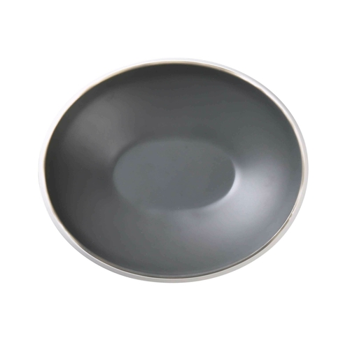 Yanco DI-6108 16 Oz. 8" W Gray and White Melamine Oval Discover Bowl