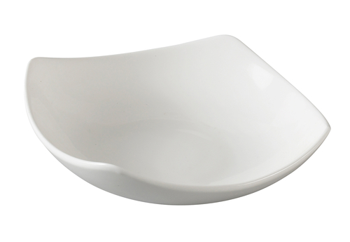 Yanco PS-2107 14 Oz. White Porcelain Square Piscataway Bowl