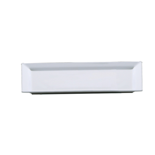Yanco OK-7014 14" W White Melamine Rectangular Osaka Display Plate