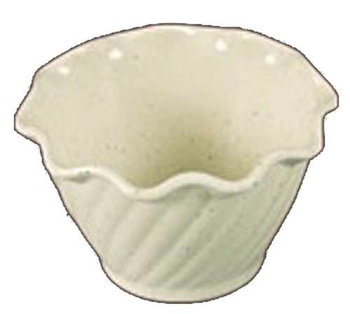 Yanco AD-005 3.75" Dia. Beige Melamine Round Ardis Dessert Dish