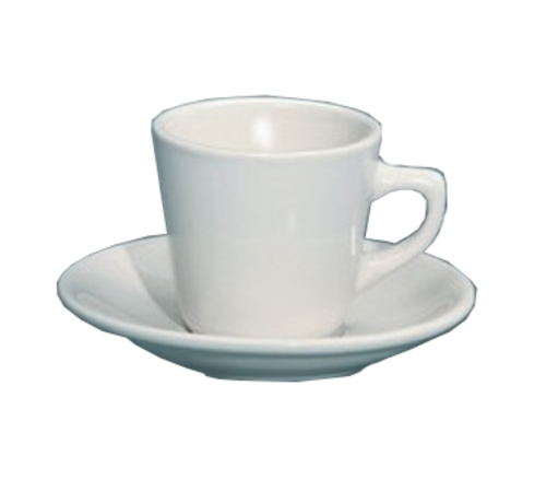 Yanco RE-2 6.13" W American White Ceramic Round Recovery Saucer